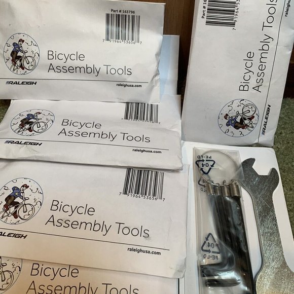 10 New! Raleigh Bicycle Portable Bike 5 Piece Repair Kit Tool Set Allen Wrenches - Picture 1 of 3